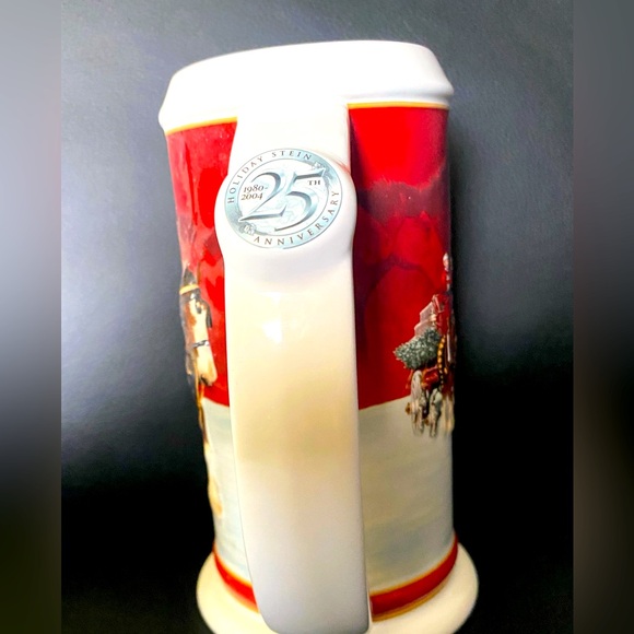 2004 25th Anniversary Budweiser Holiday Stein w/Clydesdales, Anheuser-Busch, Inc - Picture 4 of 9